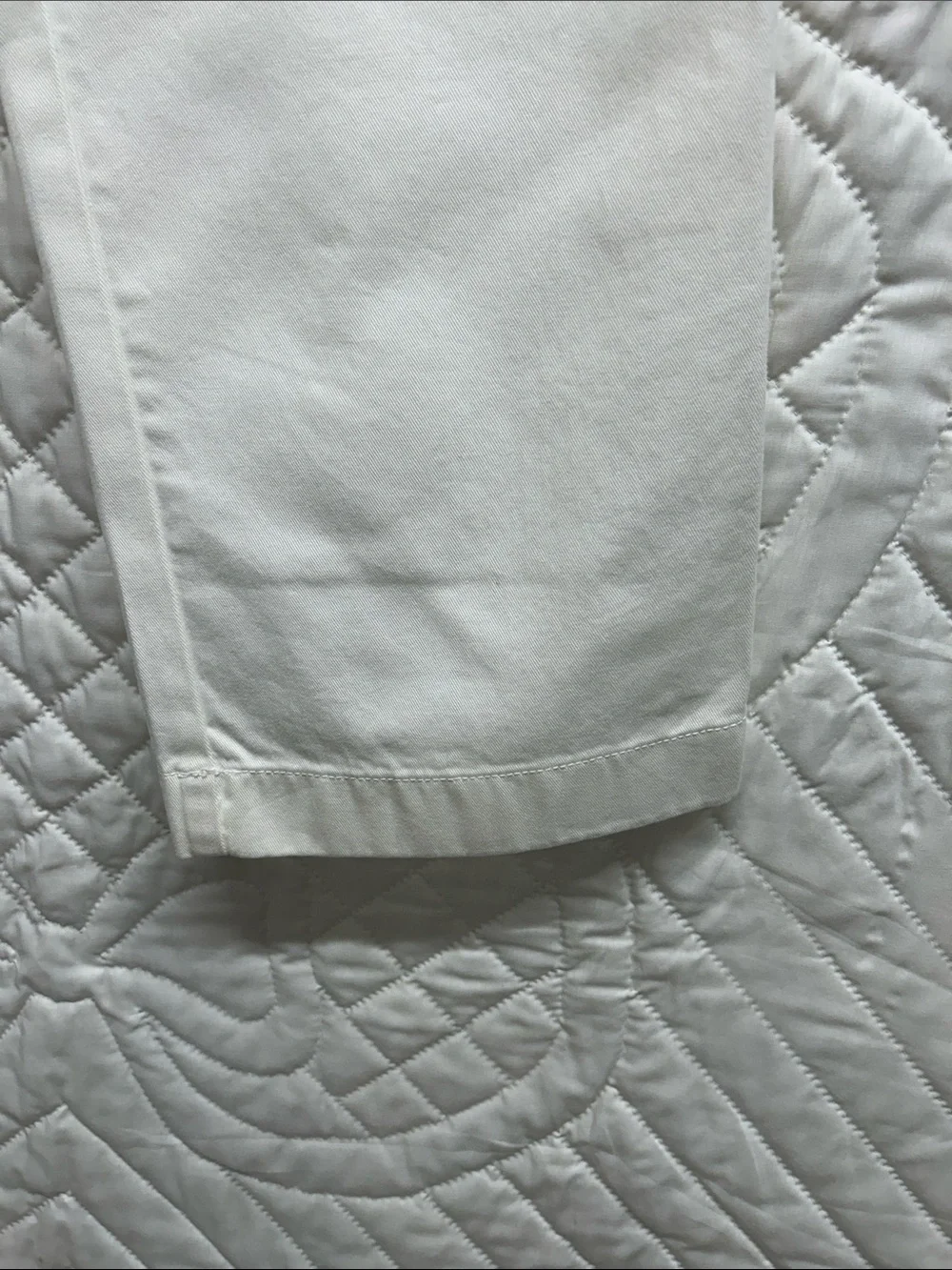 J. Crew Off-White Cropped Straight-Leg Jeans